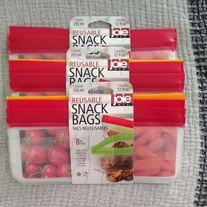Joie Reusable Snack Bags - Red, Yellow, and Green